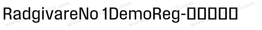 RadgivareNo 1DemoReg字体转换